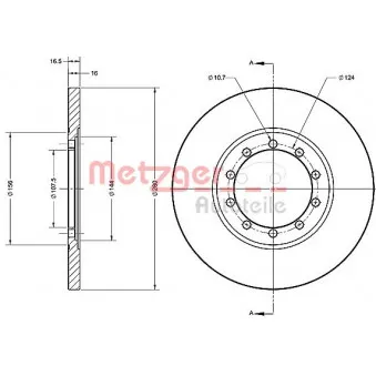 METZGER 6110540 - Jeu de 2 disques de frein arrière