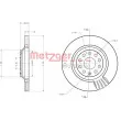 METZGER 6110556 - Jeu de 2 disques de frein arrière