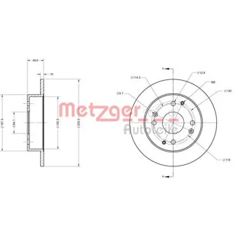 METZGER 6110579 - Jeu de 2 disques de frein arrière