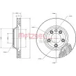 METZGER 6110593 - Disque de frein avant gauche