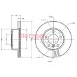 METZGER 6110595 - Jeu de 2 disques de frein avant