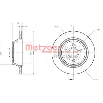 METZGER 6110615 - Jeu de 2 disques de frein arrière