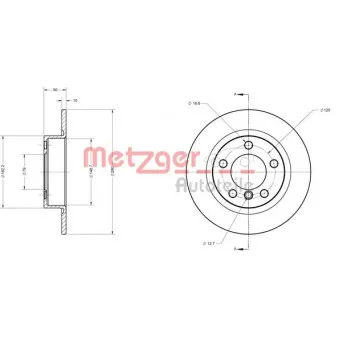 METZGER 6110645 - Jeu de 2 disques de frein arrière