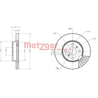 METZGER 6110660 - Jeu de 2 disques de frein avant
