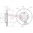 METZGER 6110683 - Jeu de 2 disques de frein avant