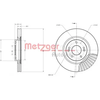 METZGER 6110695 - Jeu de 2 disques de frein avant