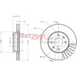 METZGER 6110707 - Jeu de 2 disques de frein avant
