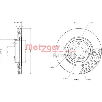 METZGER 6110757 - Jeu de 2 disques de frein avant