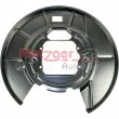 METZGER 6115045 - Déflecteur, disque de frein arrière gauche
