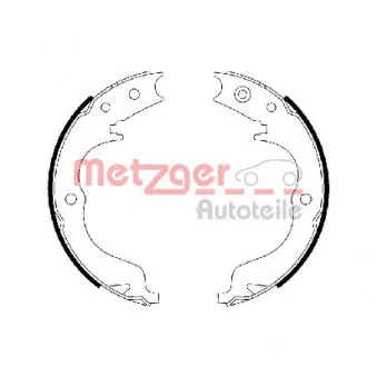 METZGER MG 110 - Jeu de mâchoires de frein, frein de stationnement