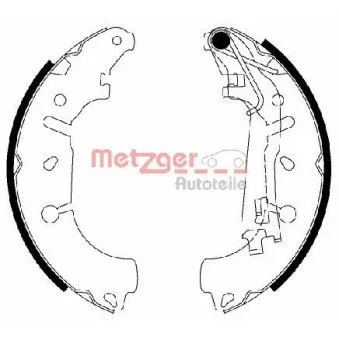 METZGER MG 201 - Jeu de mâchoires de frein