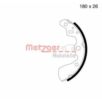 Jeu de mâchoires de frein METZGER OEM 5321060B10