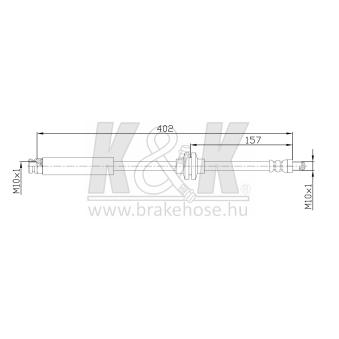 Flexible de frein K&K FT0108 pour BMW Série 3 1.2 HDI 75 - 75cv