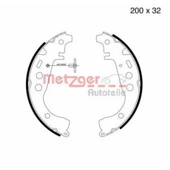 METZGER MG 723 - Jeu de mâchoires de frein