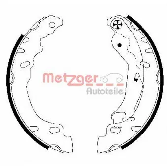 METZGER MG 828 - Jeu de mâchoires de frein