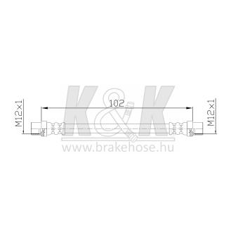 Flexible de frein K&K FT0041 pour BMW Série 8 840 i - 286cv
