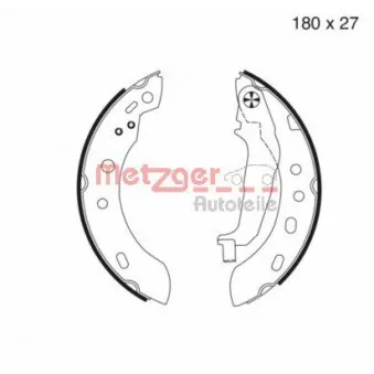 Jeu de mâchoires de frein METZGER OEM 4406099B26