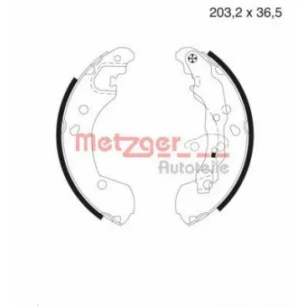 METZGER MG 985 - Jeu de mâchoires de frein
