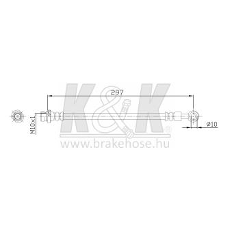 Flexible de frein K&K FT0717 pour MERCEDES-BENZ VANEO 1.6 CRDi 128 - 128cv