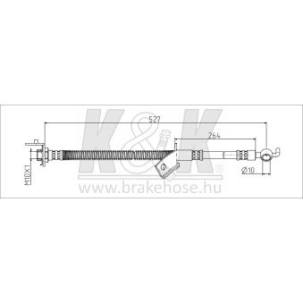 Flexible de frein K&K OEM 587312l000 Flexible de frein K&K OEM 587312l000