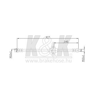 Flexible de frein K&K FT0895 pour DACIA DUSTER 1.2 TCe 125 - 125cv