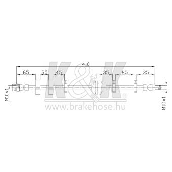 Flexible de frein K&K FT1802 pour ALFA ROMEO 155 1.7 TS - 113cv