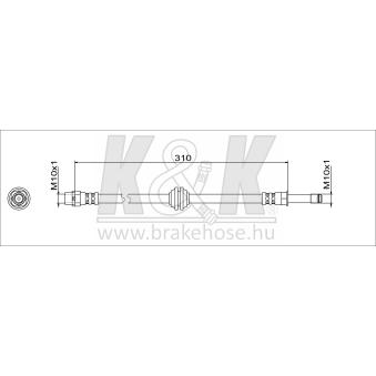 Flexible de frein K&K FT2063 pour BMW Série 6 640 i Mild-Hybrid xDrive - 333cv