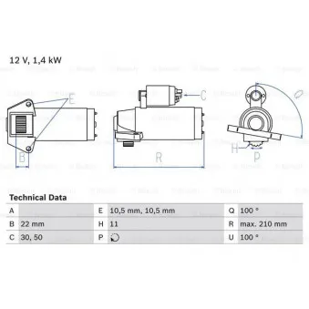 Démarreur BOSCH OEM M000T36371