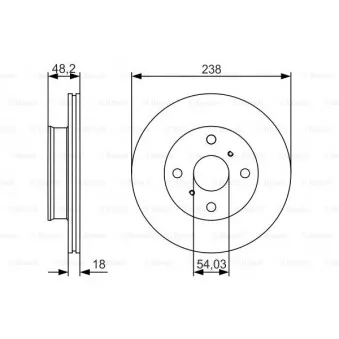 Jeu de 2 disques de frein avant BOSCH OEM 4351220310