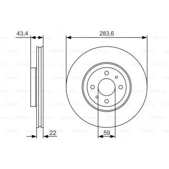 Jeu de 2 disques de frein avant BOSCH OEM 46403088