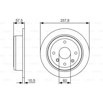 Jeu de 2 disques de frein avant BOSCH OEM 96549630