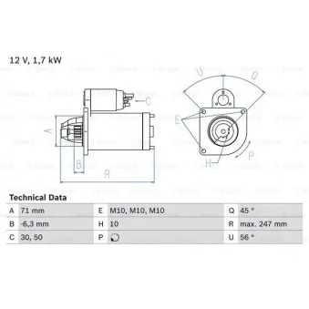 Démarreur BOSCH OEM 71719603