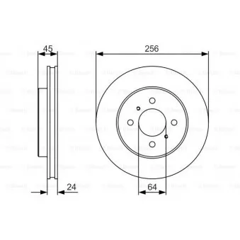 Jeu de 2 disques de frein avant BOSCH OEM MR699285