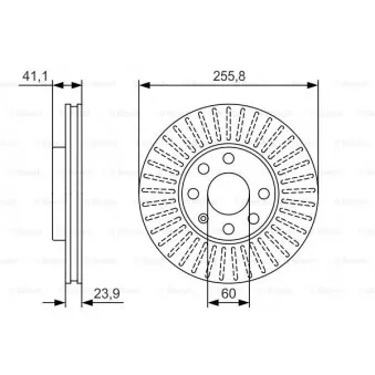Jeu de 2 disques de frein avant BOSCH OEM 569059