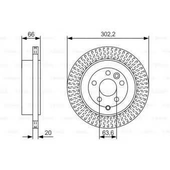 Jeu de 2 disques de frein arrière BOSCH OEM LR001019