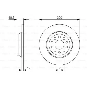 BOSCH 0 986 479 V01 - Jeu de 2 disques de frein avant