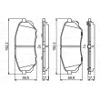 BOSCH 0 986 494 827 - Jeu de 4 plaquettes de frein avant