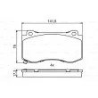 BOSCH 0 986 494 870 - Jeu de 4 plaquettes de frein avant