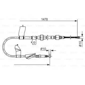 Tirette à câble, frein de stationnement BOSCH OEM 47560SR3N01