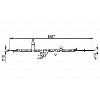 Tirette à câble, frein de stationnement BOSCH OEM 4643052250