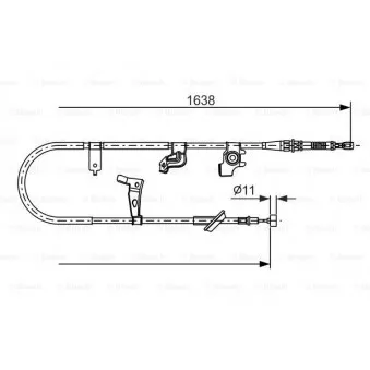 Tirette à câble, frein de stationnement BOSCH OEM 5440255L10