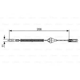 Tirette à câble, frein de stationnement BOSCH OEM 13304906