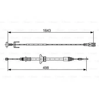 BOSCH 1 987 482 525 - Tirette à câble, frein de stationnement