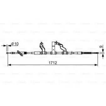 Tirette à câble, frein de stationnement BOSCH OEM 597602E200