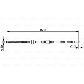 Tirette à câble, frein de stationnement BOSCH OEM mn102171