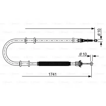 Tirette à câble, frein de stationnement BOSCH OEM 46745157