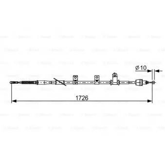 Tirette à câble, frein de stationnement BOSCH OEM 597603W200