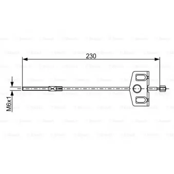 Tirette à câble, frein de stationnement BOSCH 1 987 482 629