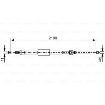Tirette à câble, frein de stationnement BOSCH OEM 8200229445