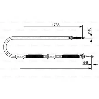 Tirette à câble, frein de stationnement BOSCH OEM 46745155